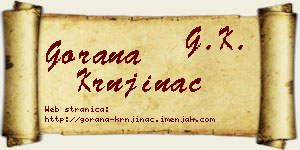 Gorana Krnjinac vizit kartica